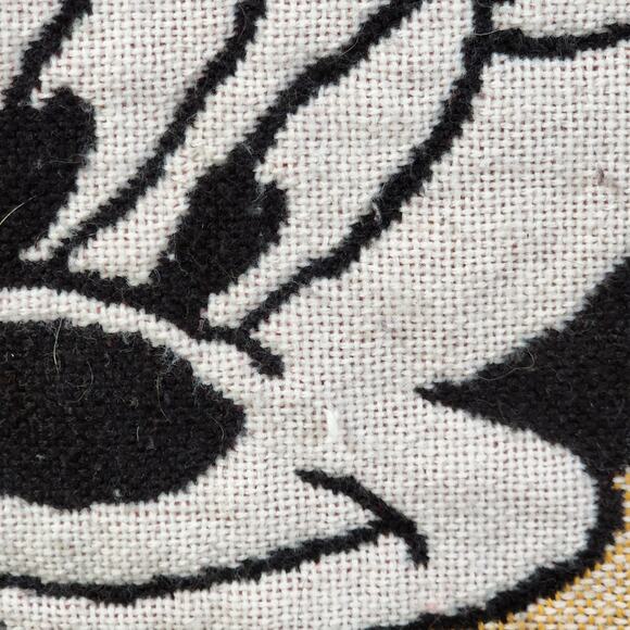 Vintage Disney Mickey & Friends Knitted Lap Throw Fringe Edge Blanket 54"x49" - Picture 3 of 12